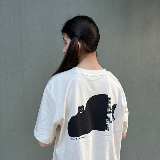 Jazz cats - screen printed organic cotton T-shirt