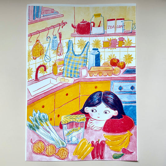 What happened to Rose? - illustrated Riso print