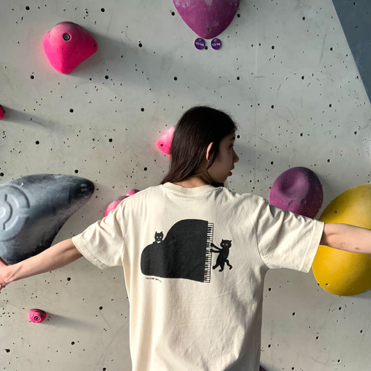 Jazz cats - screen printed organic cotton T-shirt