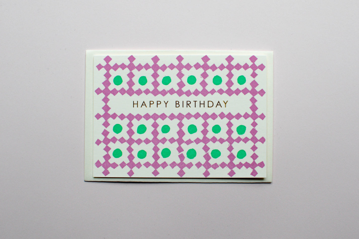 Birthday block print - purple