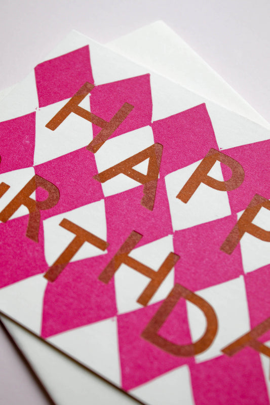 Harlequin birthday raspberry