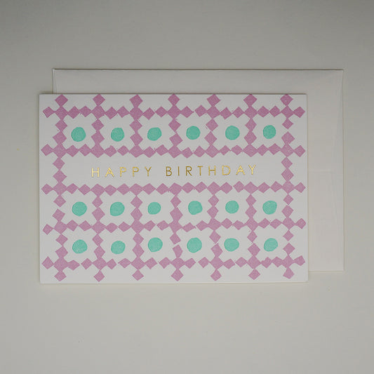 Birthday block print - purple