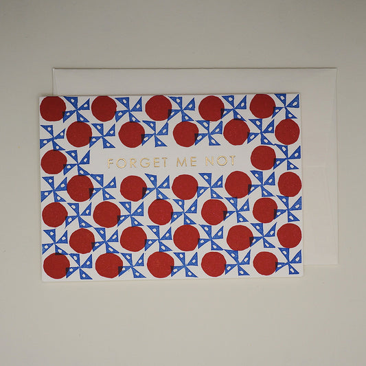 Forget Me Not block print