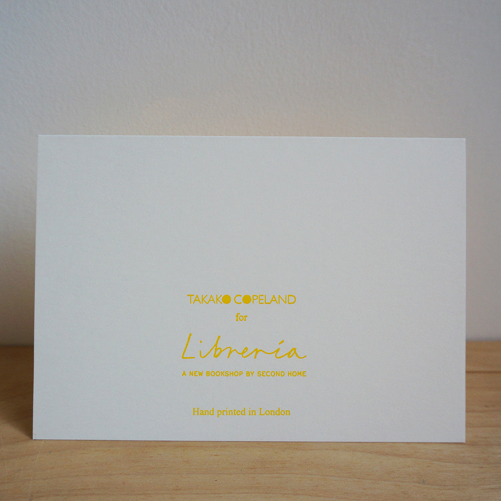 Thank you - hand printed lino cut and wood type letterpress greeting card
