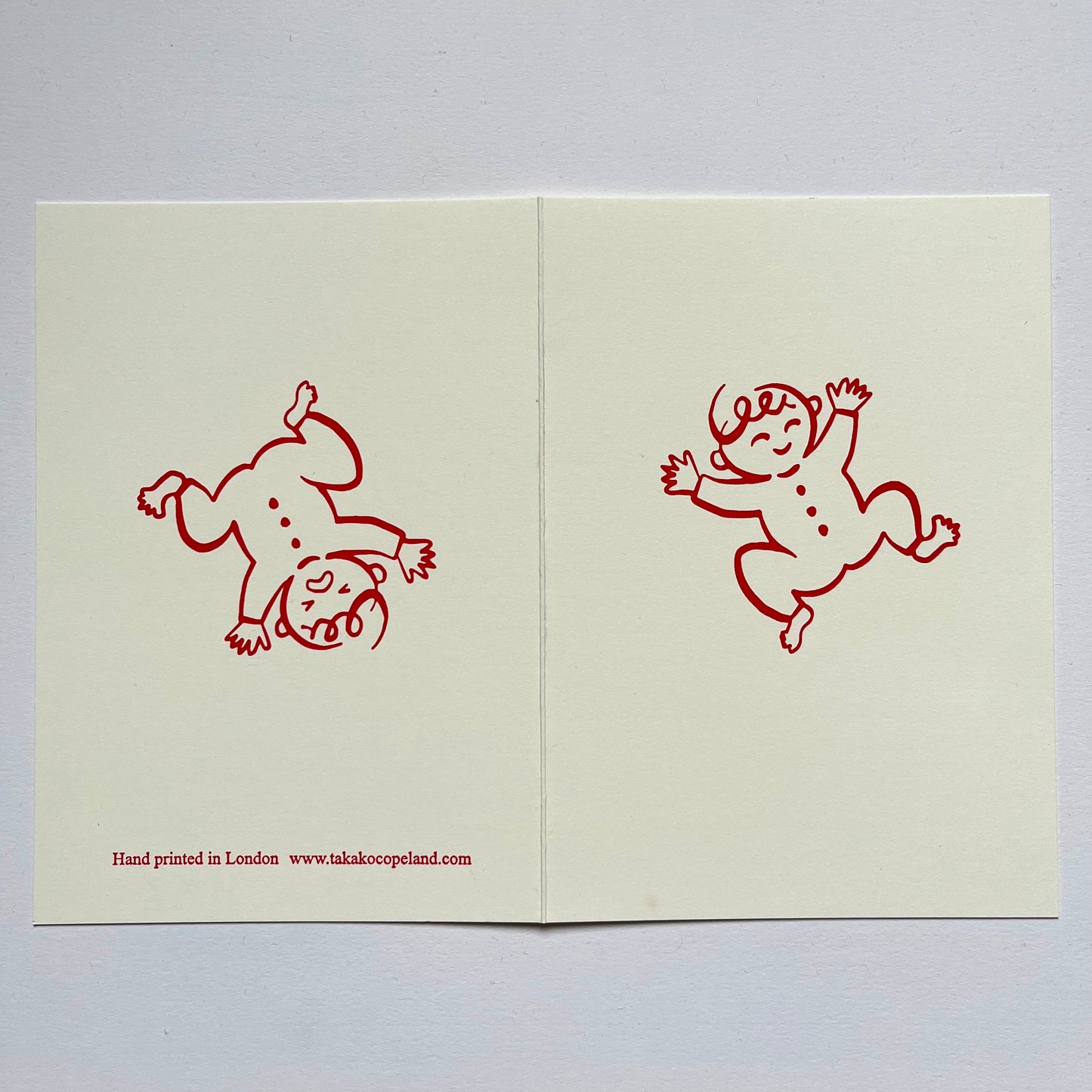 It'a a baby - double sided hand printed letterpress greeting card