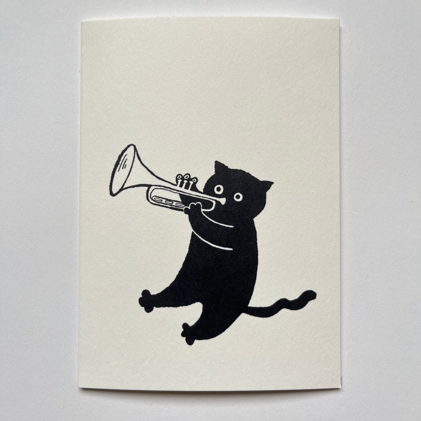 Jazz Cats Card - Trumpet and Doublebase