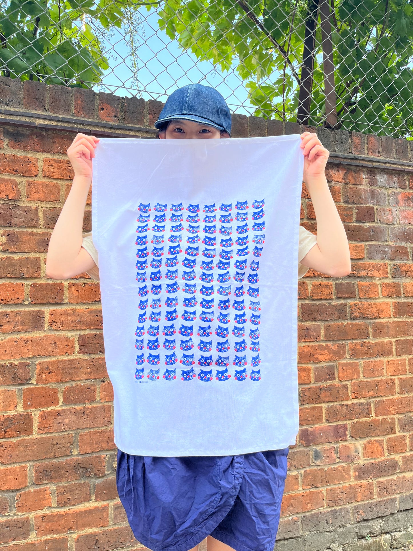 Cat Pattern Tea Towel