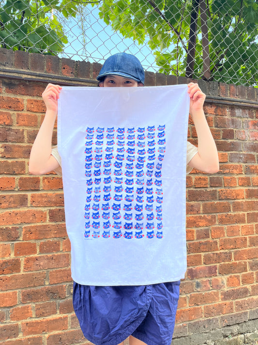Cat Pattern Tea Towel