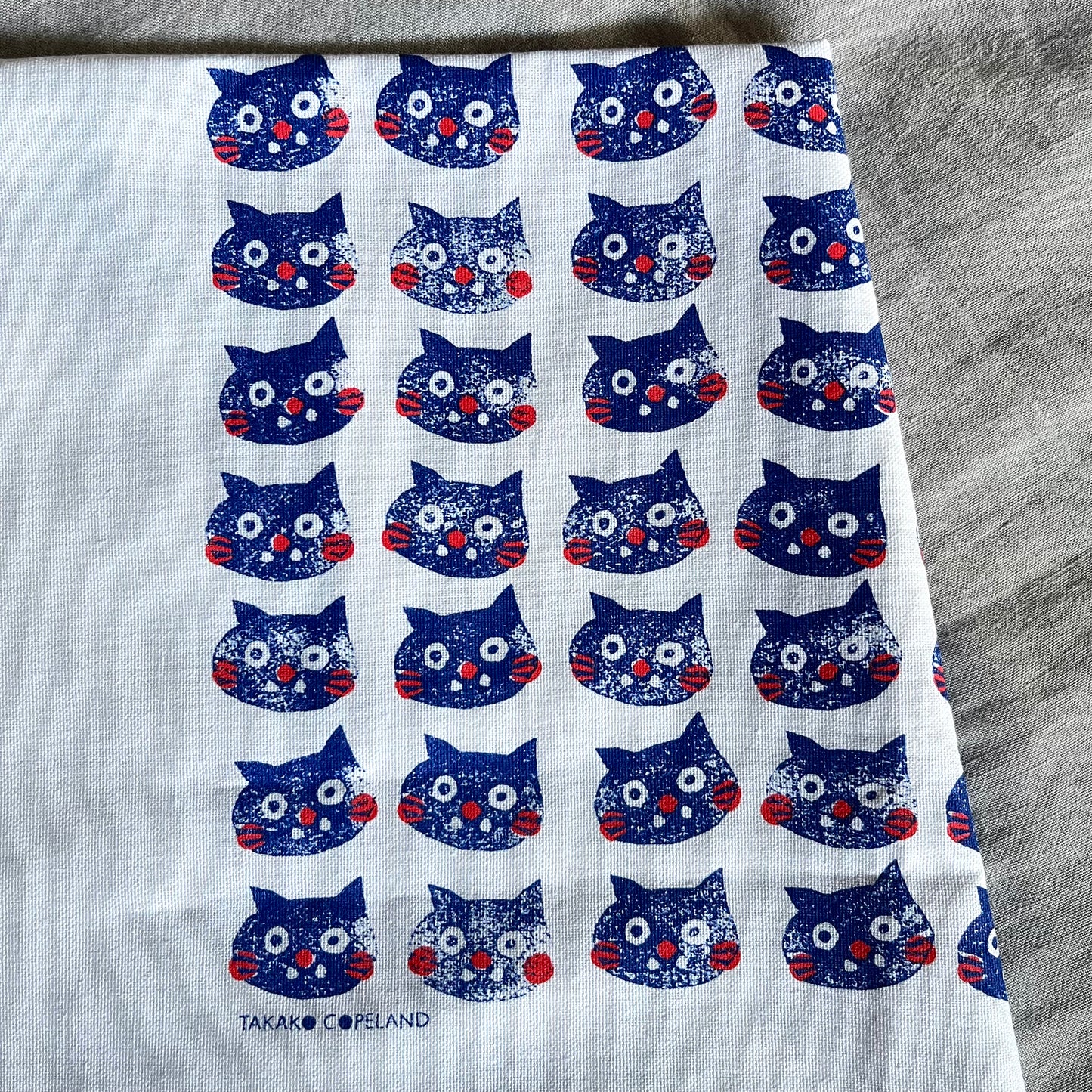 Cat Pattern Tea Towel