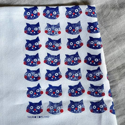 Cat Pattern Tea Towel