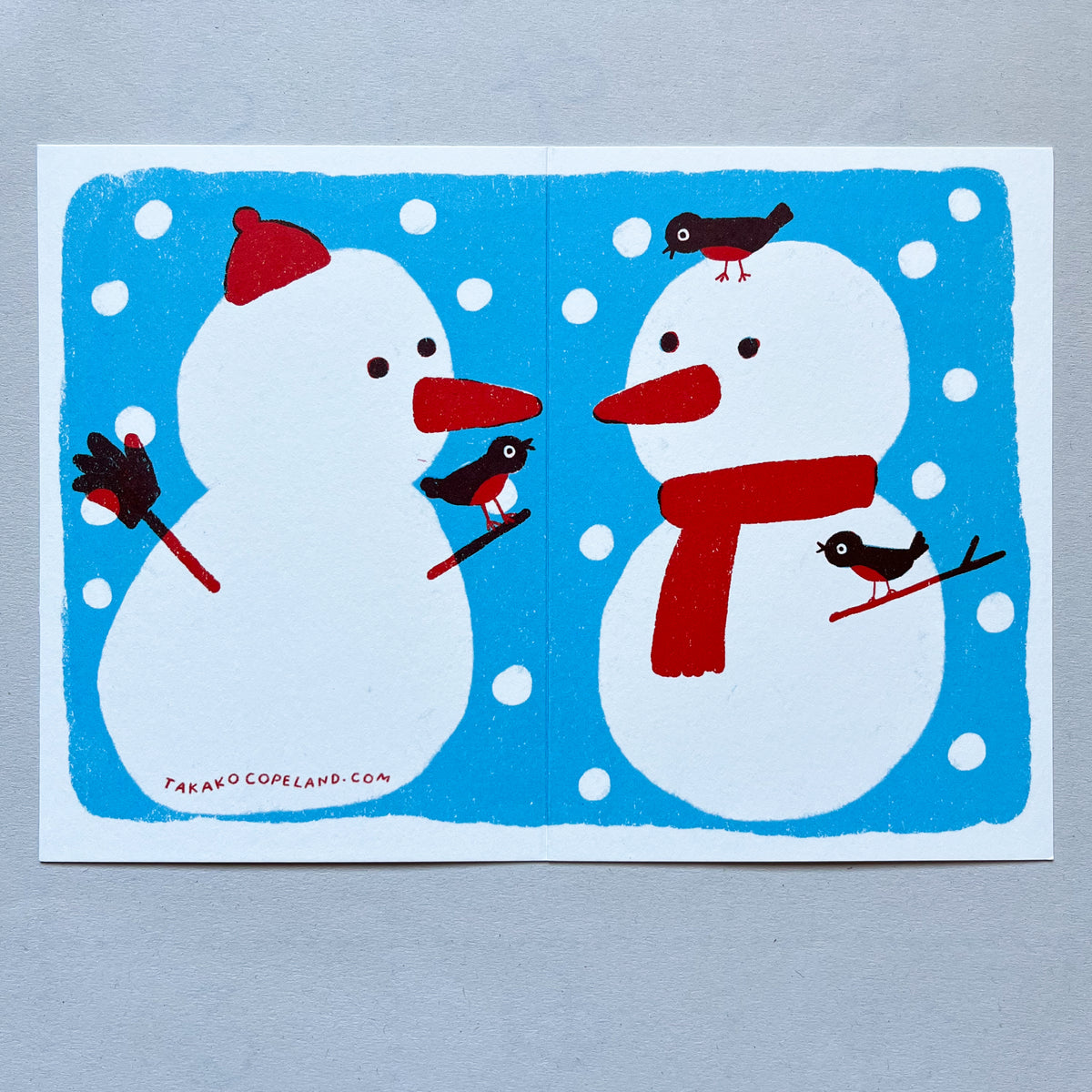 The Snowman and Robin Card