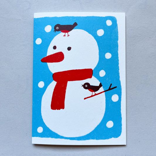 The Snowman and Robin Card