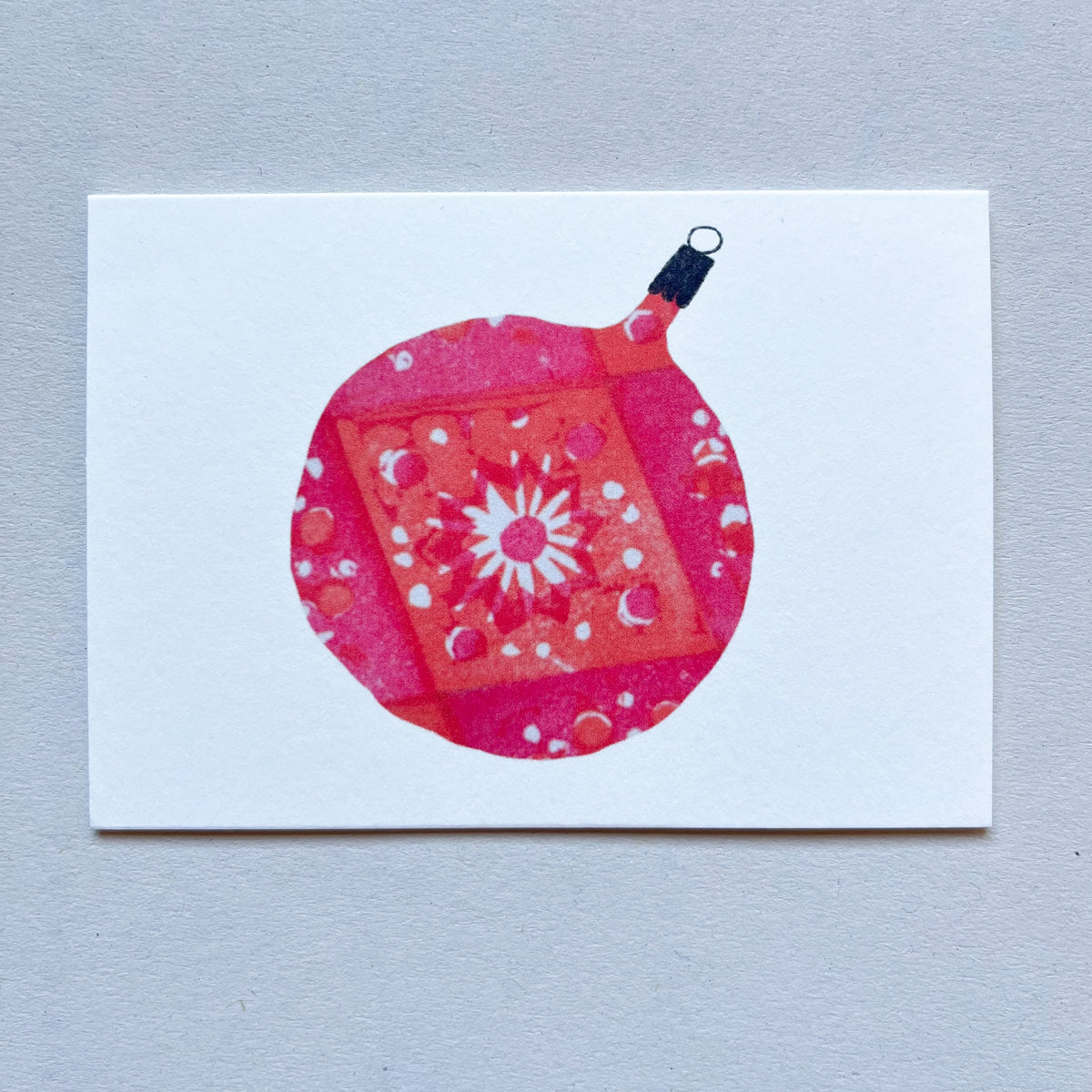 Mini Bauble Card - pink/orange