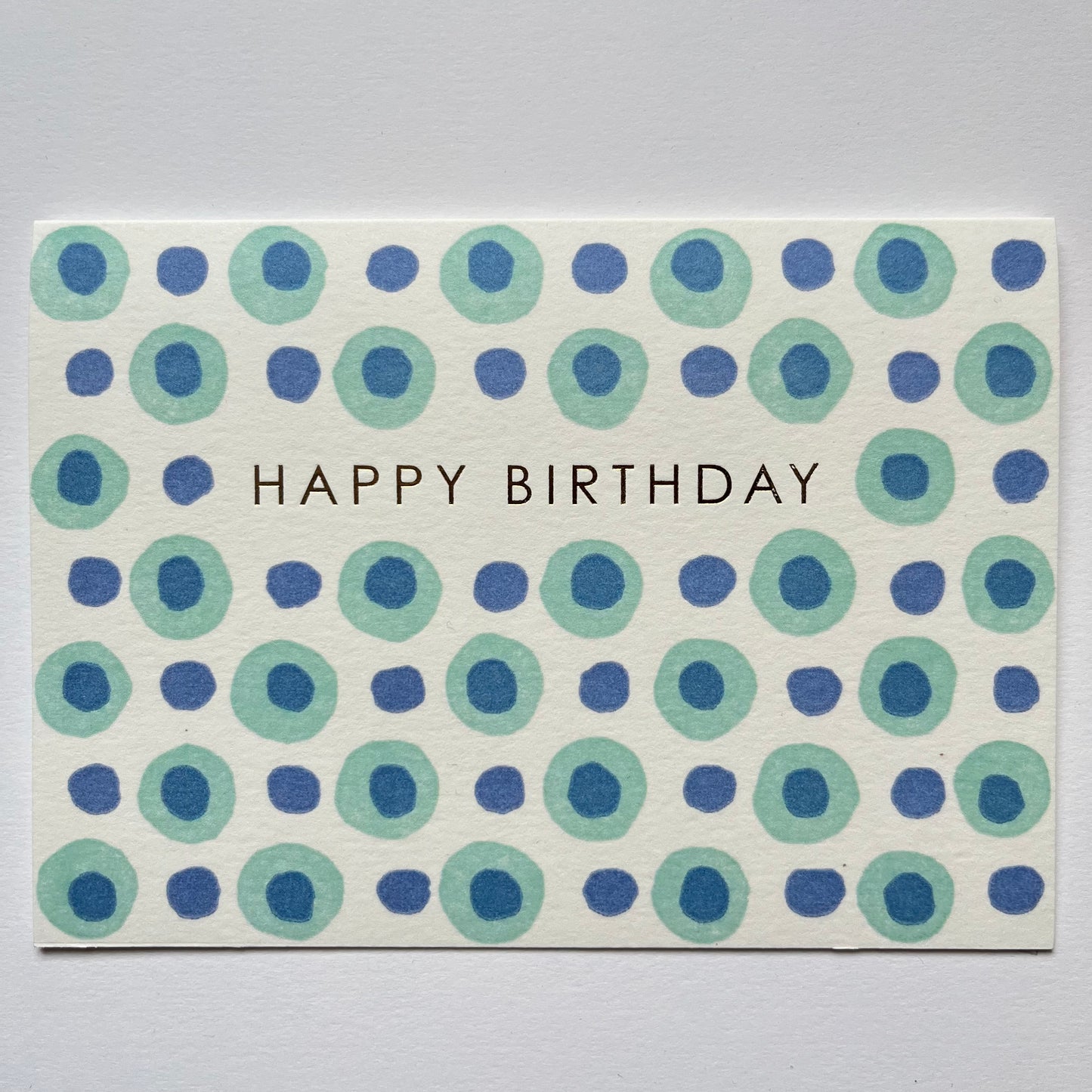Happy Birthday Dots in Mint and Blue