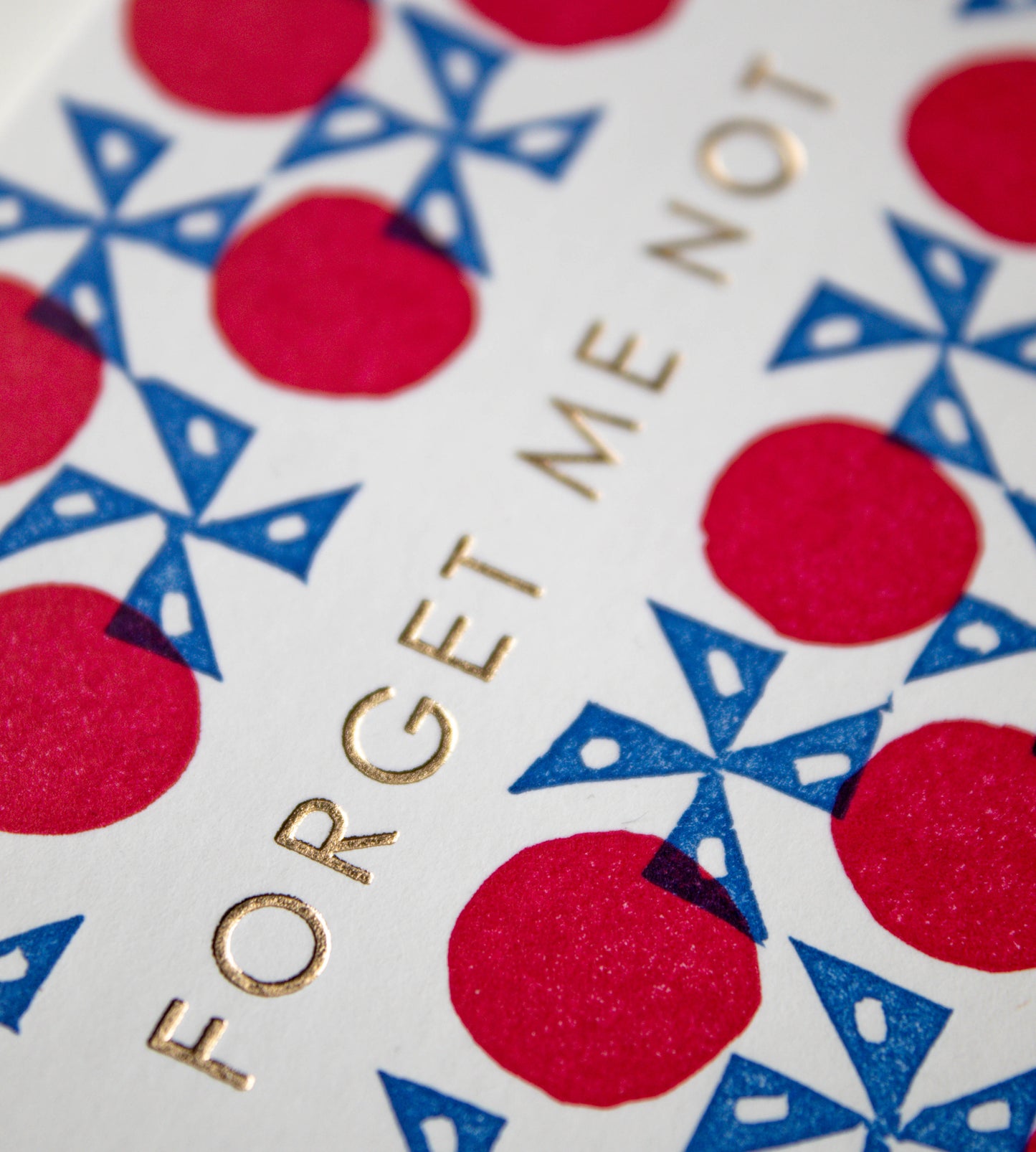 Forget Me Not block print