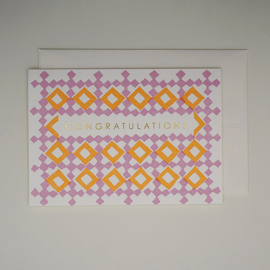 Congratulations block print